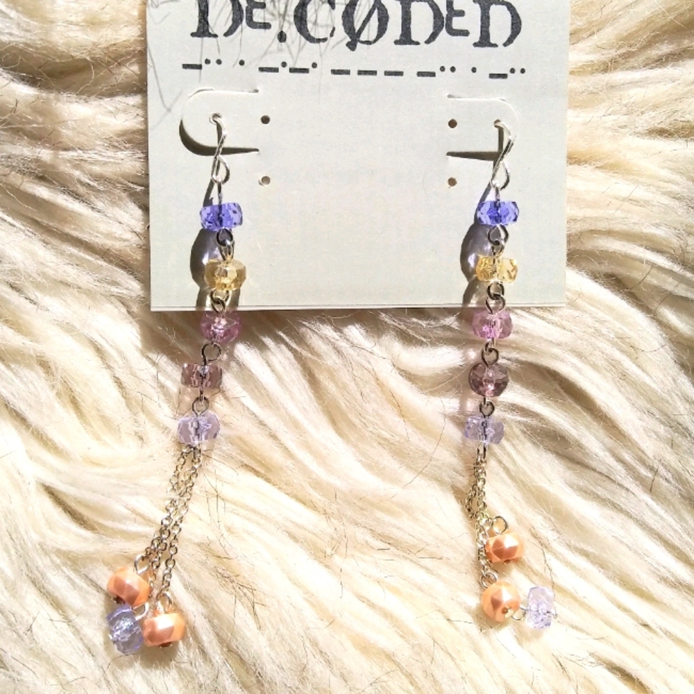 Purple Peach Earrings